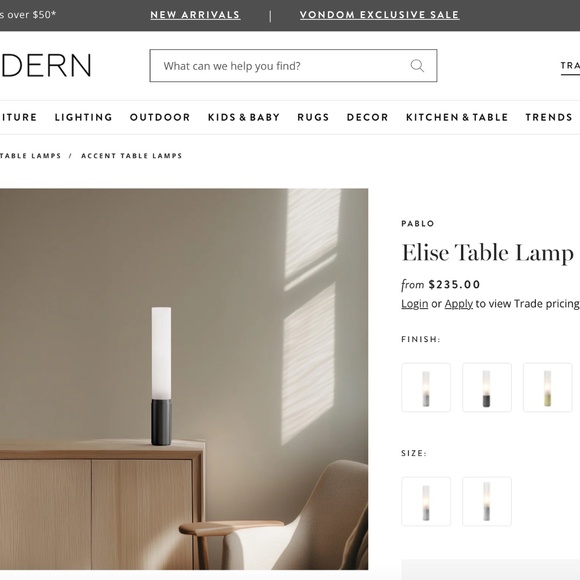 Pablo Elise Modern Table Lamp (dimmable) - Picture 7 of 7